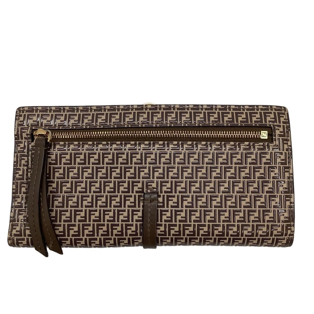 Fendi Long Wallet Ff Pattern Brown - image 2